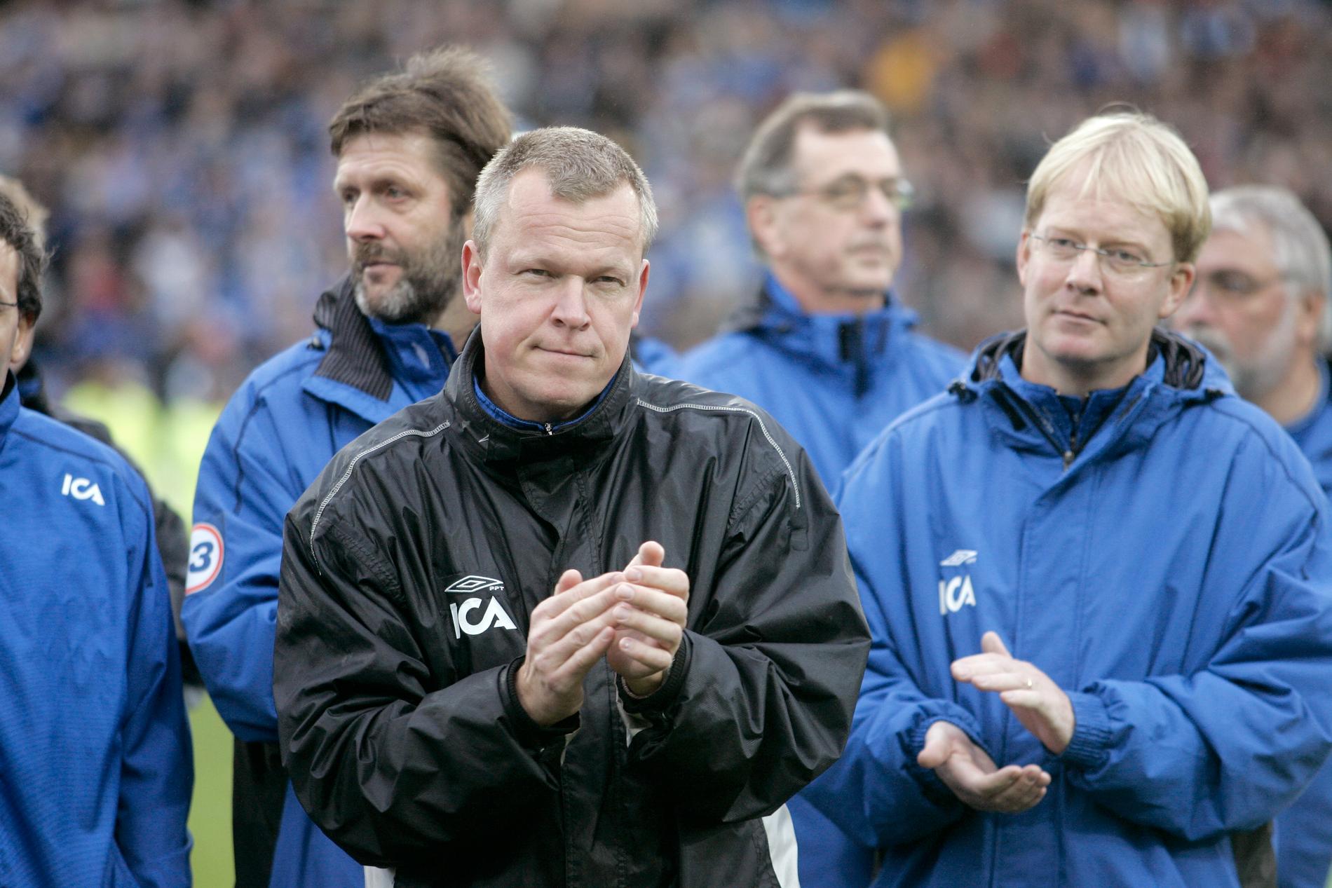 Janne Andersson var nära att föra Halmstad till SM-guld 2004, men blev snuvade på pokalen av Malmö FF.