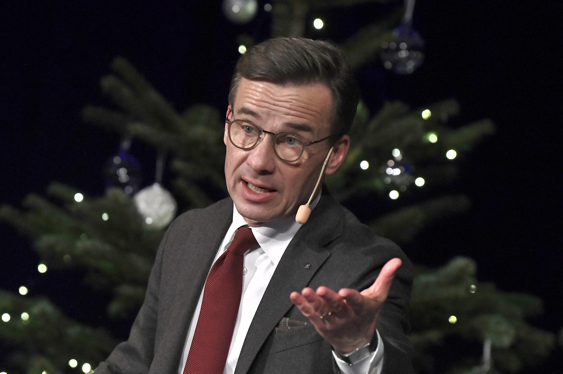 Moderaternas partiledare Ulf Kristersson (M) höll sitt jultal på onsdagen.