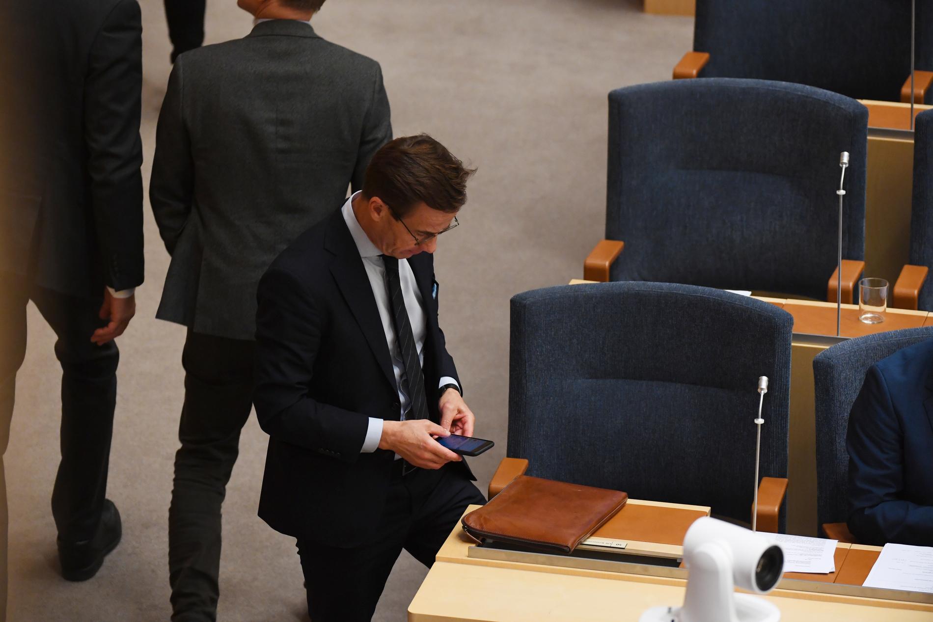 Riksdagen röstar nej till Ulf Kristersson som statsminister. 