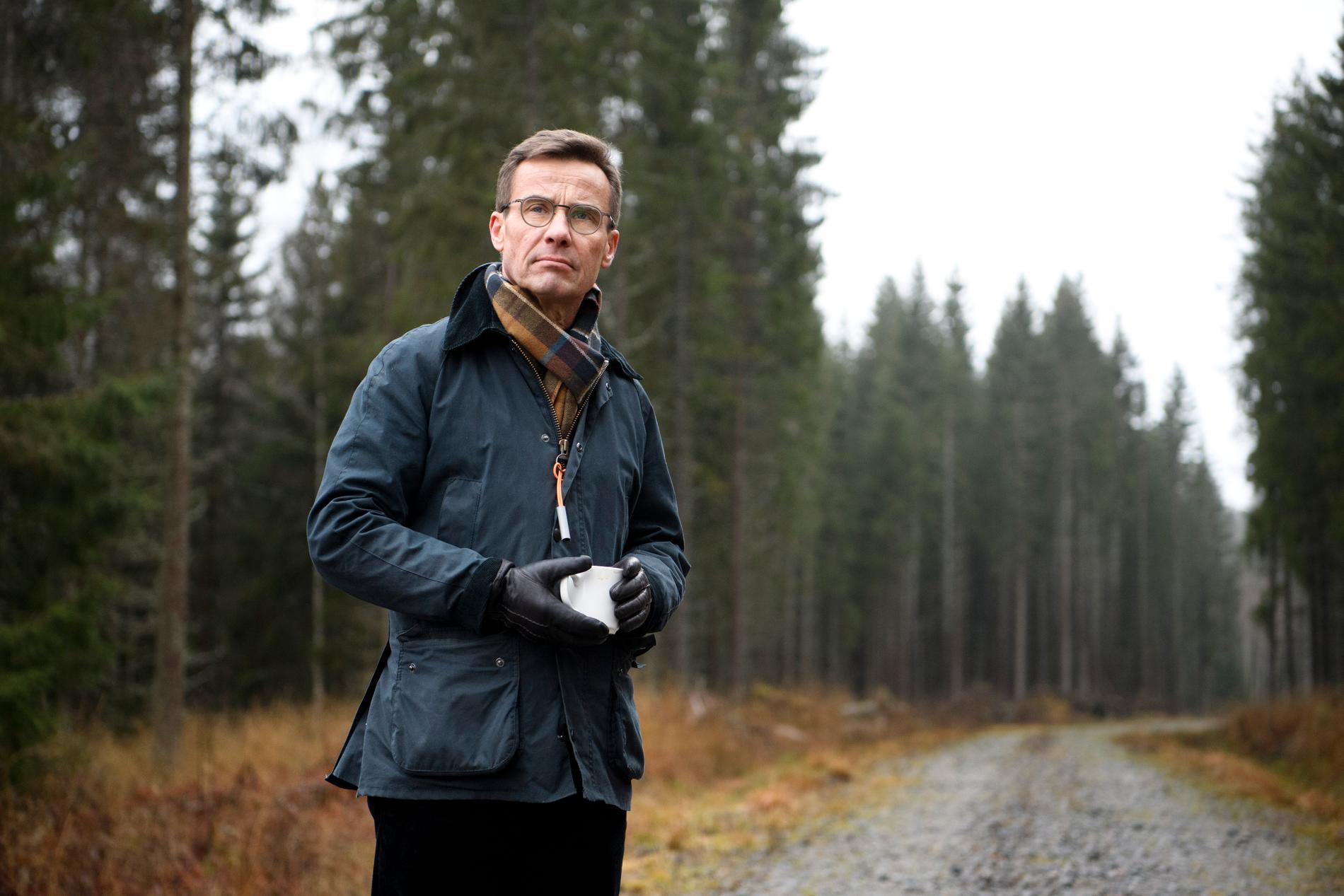 Ulf Kristersson i skogen 2020.