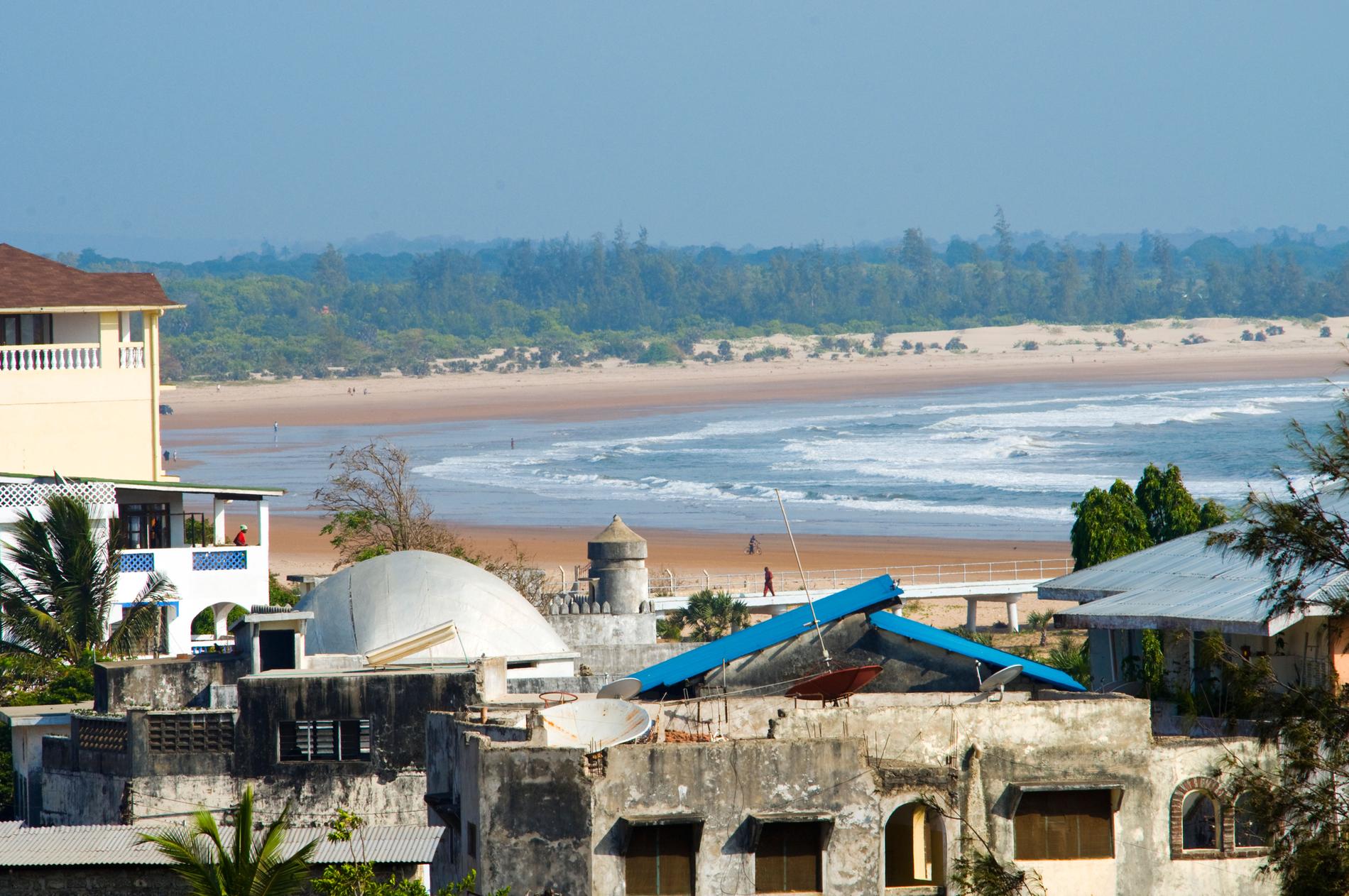 Malindi är en populär turistort vid Indiska oceanen.