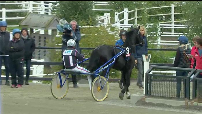 Favoriten Tekno Eld fick strykas bara minuter innan start. ”Tyvärr är hästen halt, meddelade kusken Ulf Ohlsson i TV12.