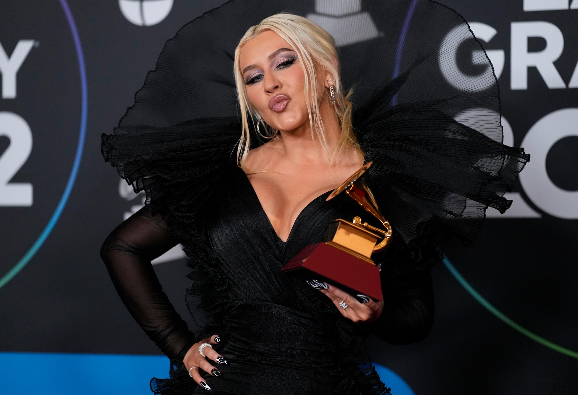 Christina Aguilera på Latin Grammy Awards 2022.
