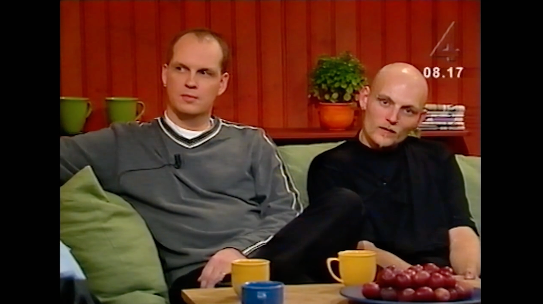 Mats Wester och Håkan Hemlin gästar ”Nyhetsmorgon” 1997. 