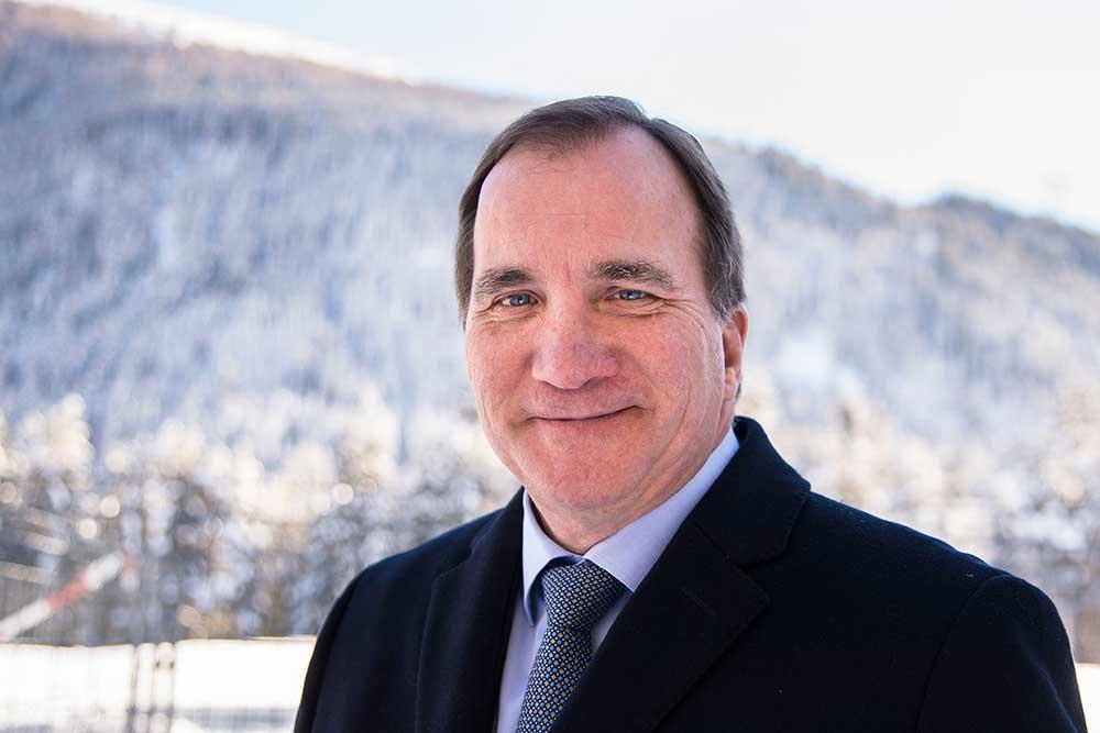 Stefan Löfven i Davos.