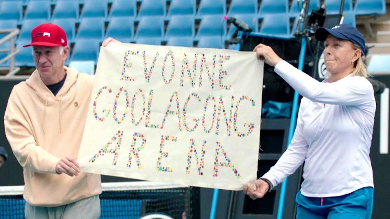 John McEnroe och Martina Navratilova under Austrialien Open.