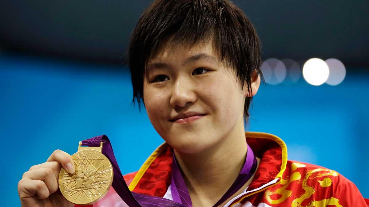 Ye Shiwen med guldmedaljen.
