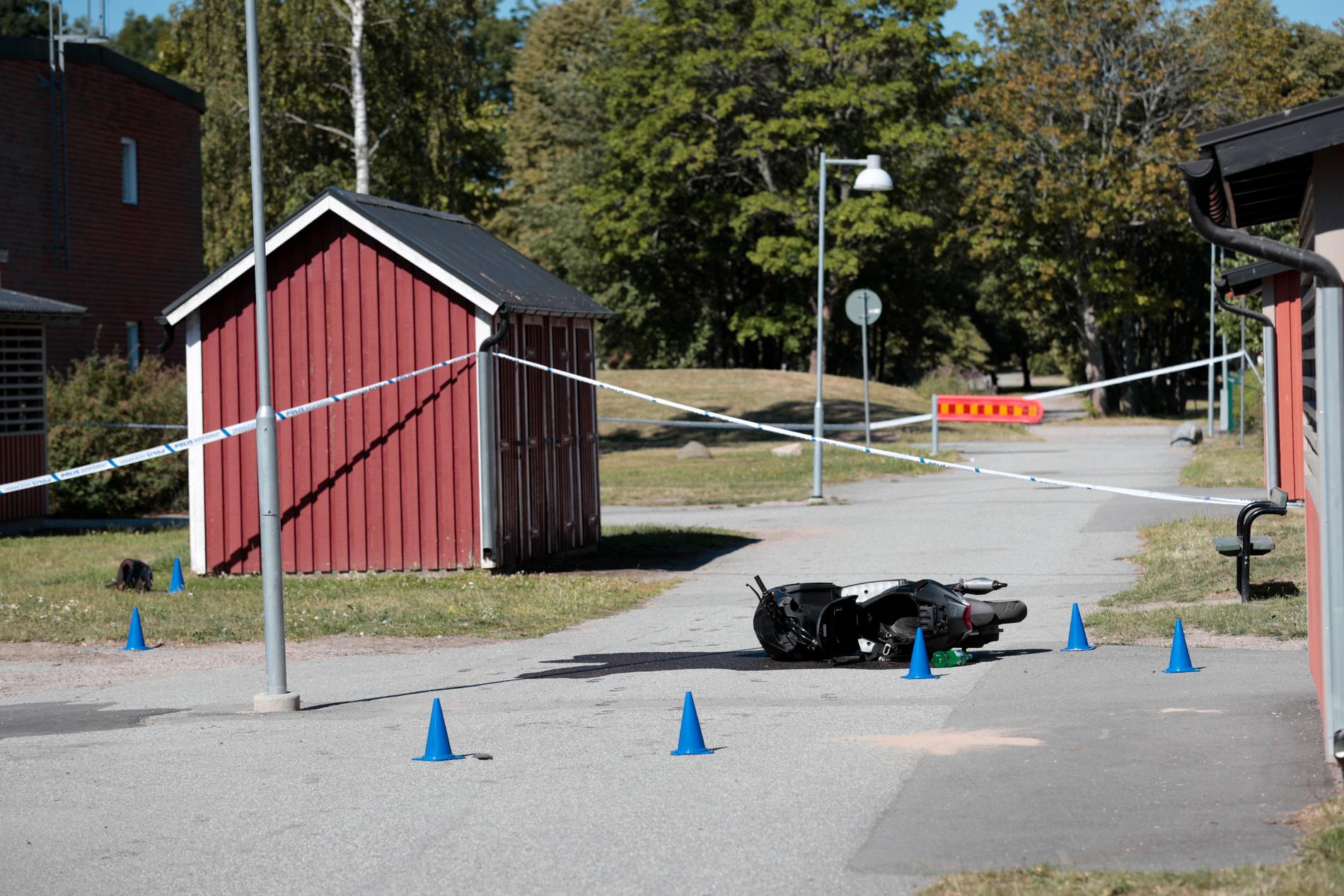 Två personer mördades i Vivalla, Örebro, i början av juli. Arkivbild från brottsplatsen.