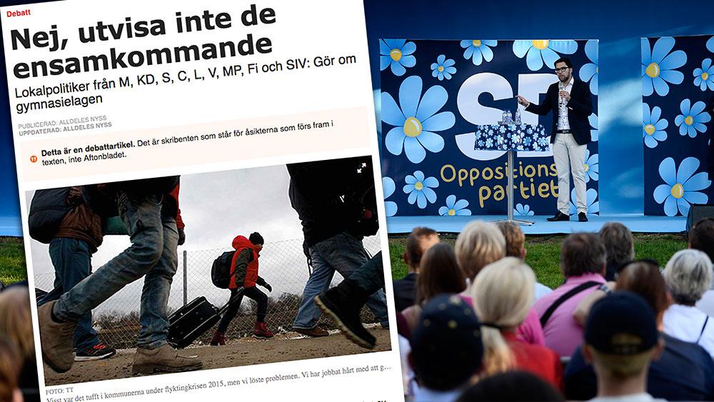 Anser man att Sverige behöver strama åt migrationspolitiken går det inte att förlita sig på de andra partierna. Då finns det bara ett parti att välja. Det partiet är Sverigedemokraterna, skriver 13 SD-politiker i en replik.