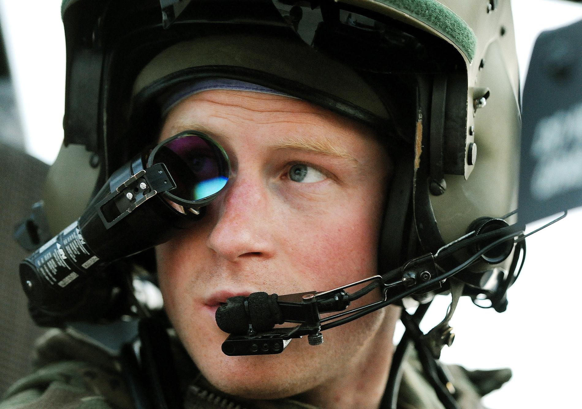 Prins Harry på Camp Bastion i södra Afghanistan 2012.