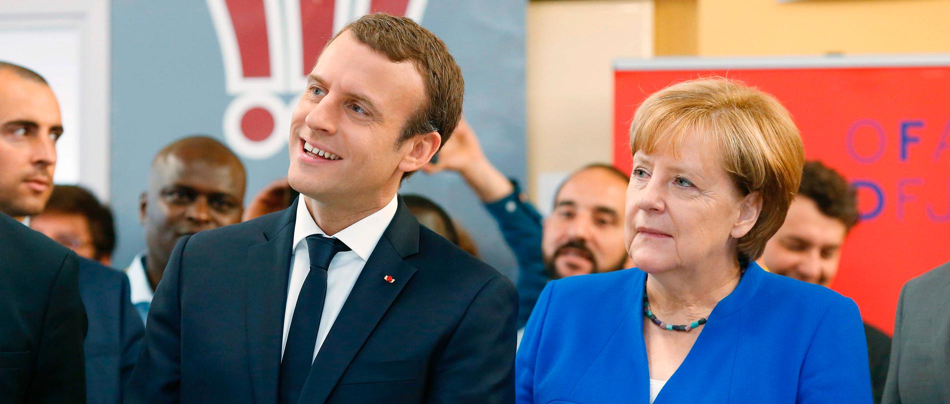 Emmanuel Macron och Angela Merkel