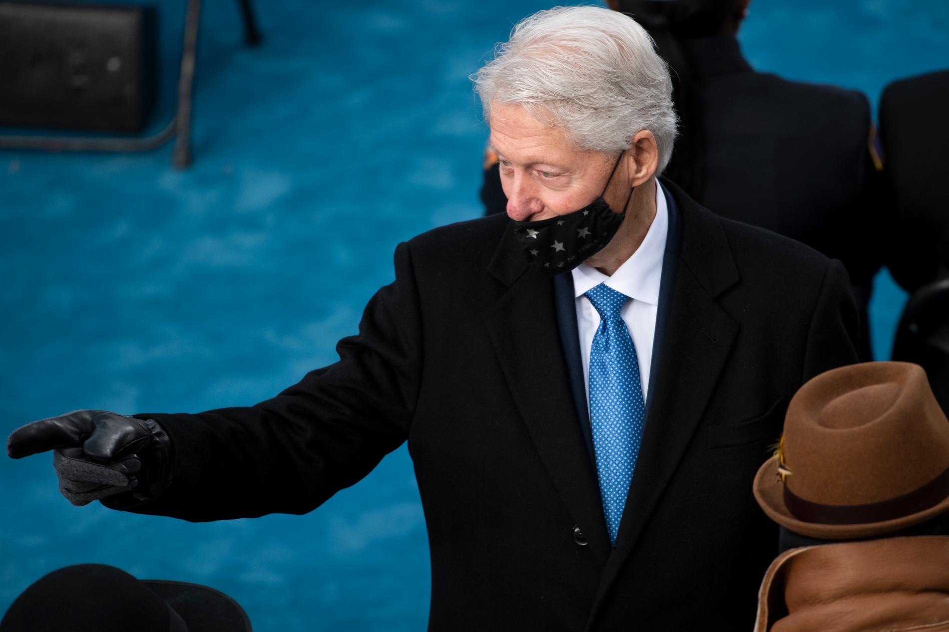 Bill Clinton på plats under ceremonin.
