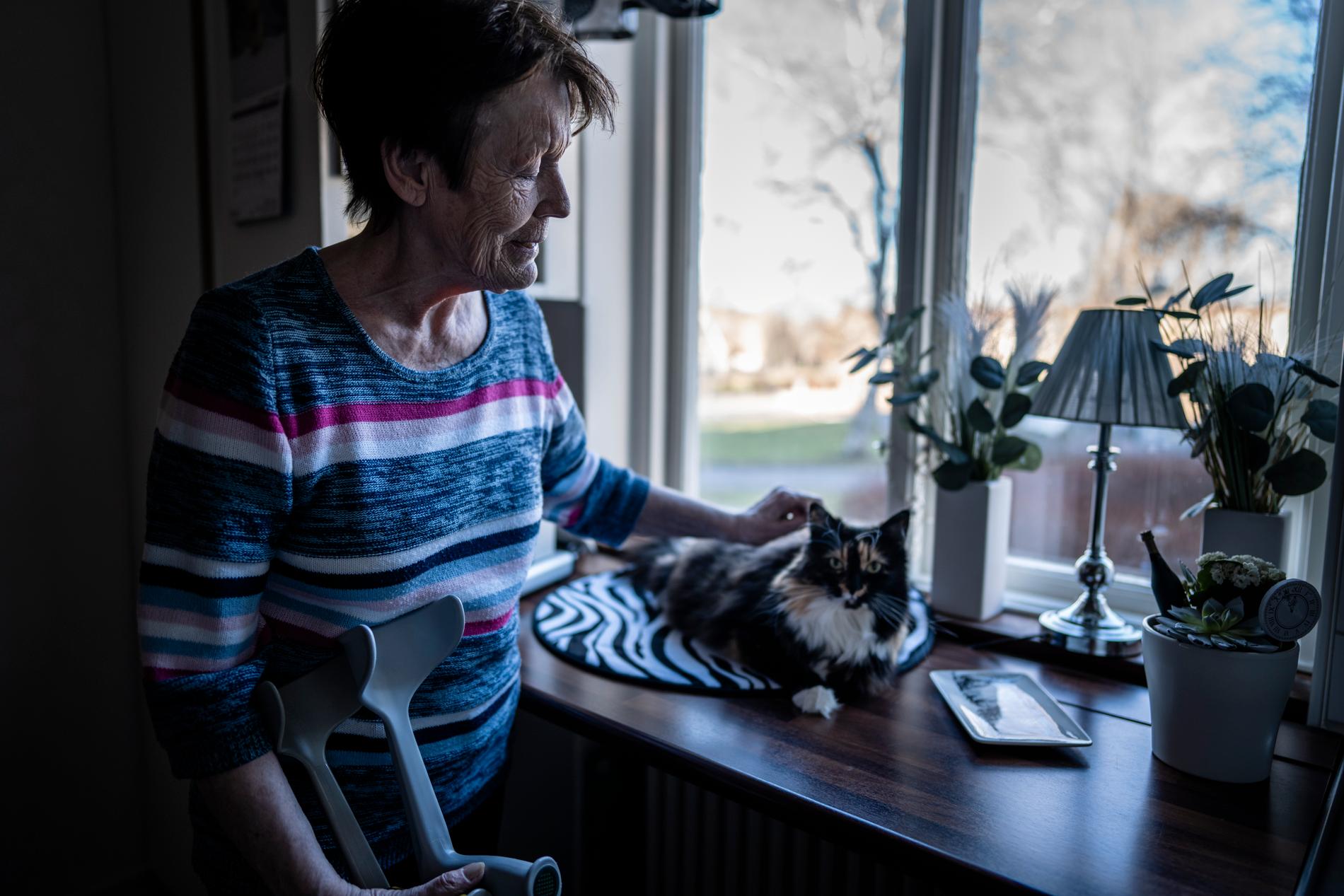 Birgitta försöker tänka positivt. Katten Selma är hennes bästa vän och hon har fått hjälp av sin son att installera Netflix. 