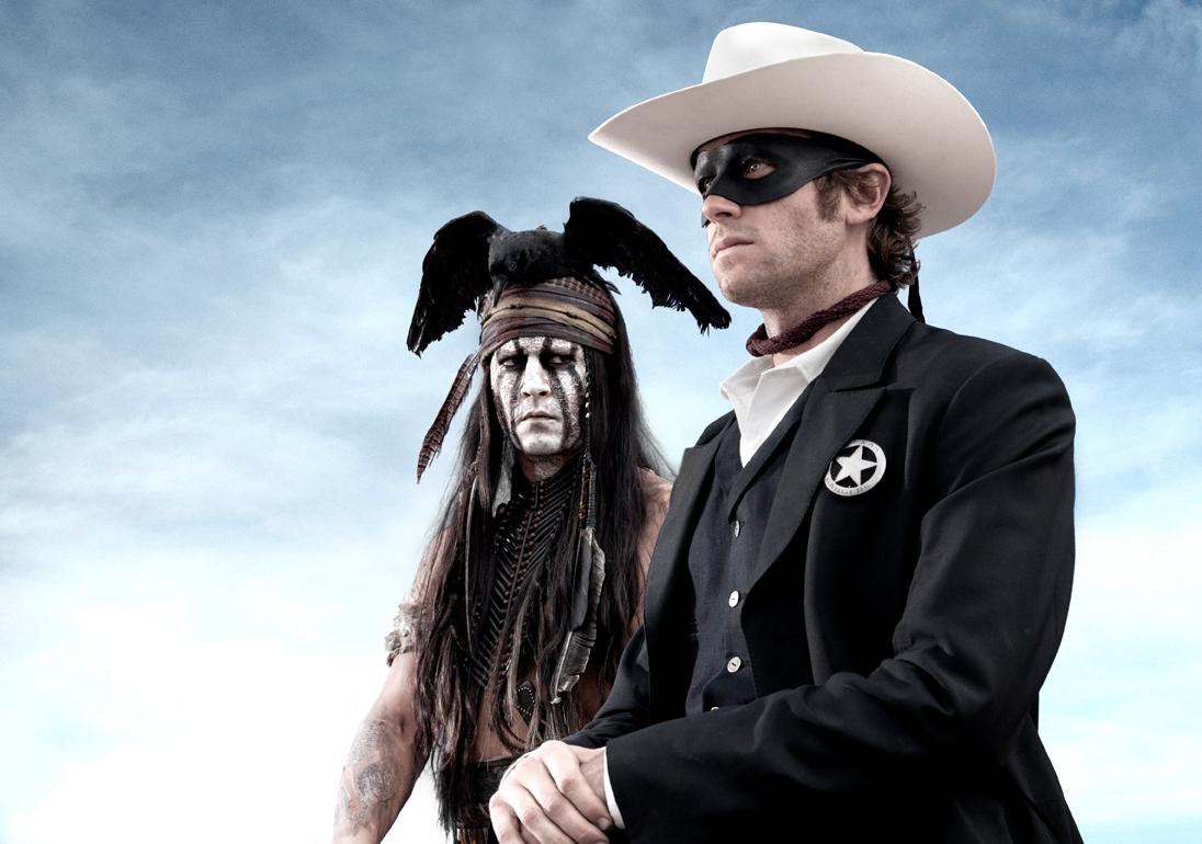 Johnny Depp som Tonto och Armie Hammer som John Reid i ”Lone ranger”.