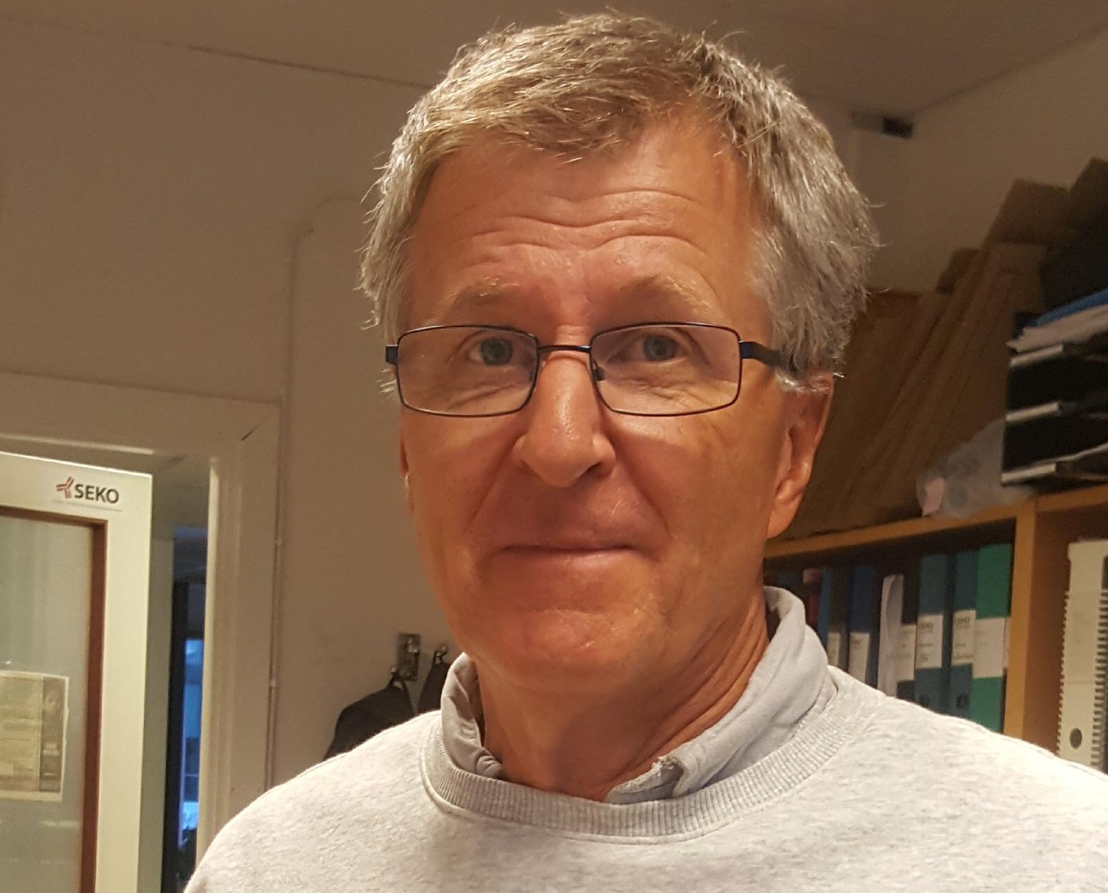 Rainer Andersson, viceordförande i Sekos pendelklubb.