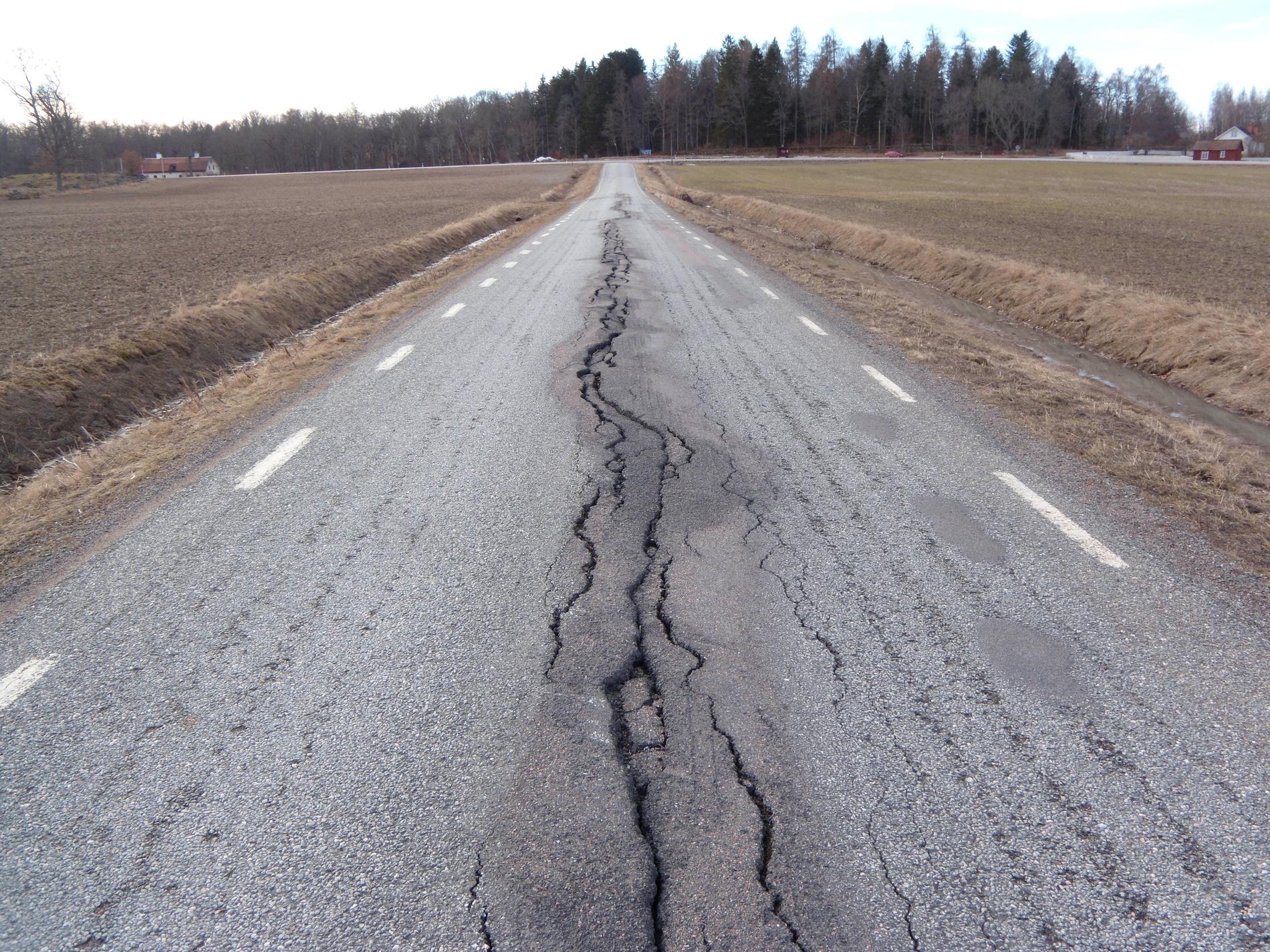 Flera av Sveriges sämsta vägar finns i Norrbotten och Västerbotten. Arkivbild.
