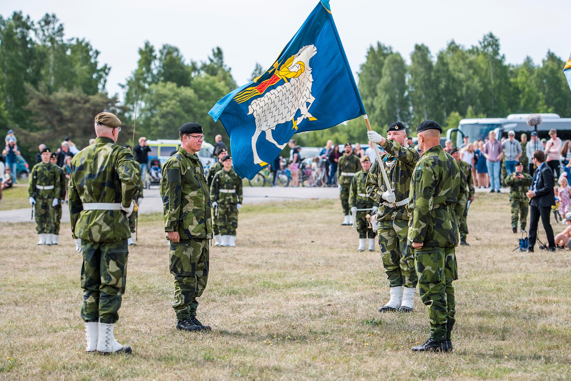 Invigningsceremoni Gotlands regemente P 18 i Visby.