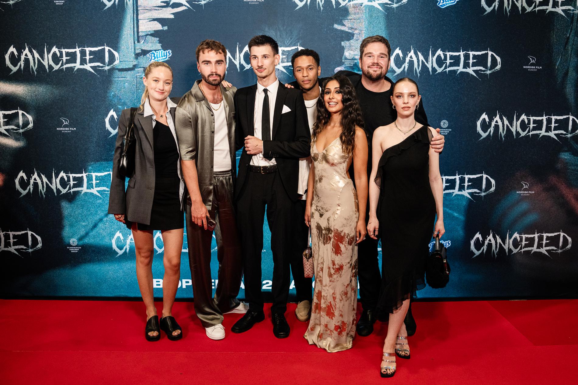 Några av personerna bakom filmen ”Cancelled” som var nominerad till publikpriset, som delades ut i samarbete med Aftonbladet. 