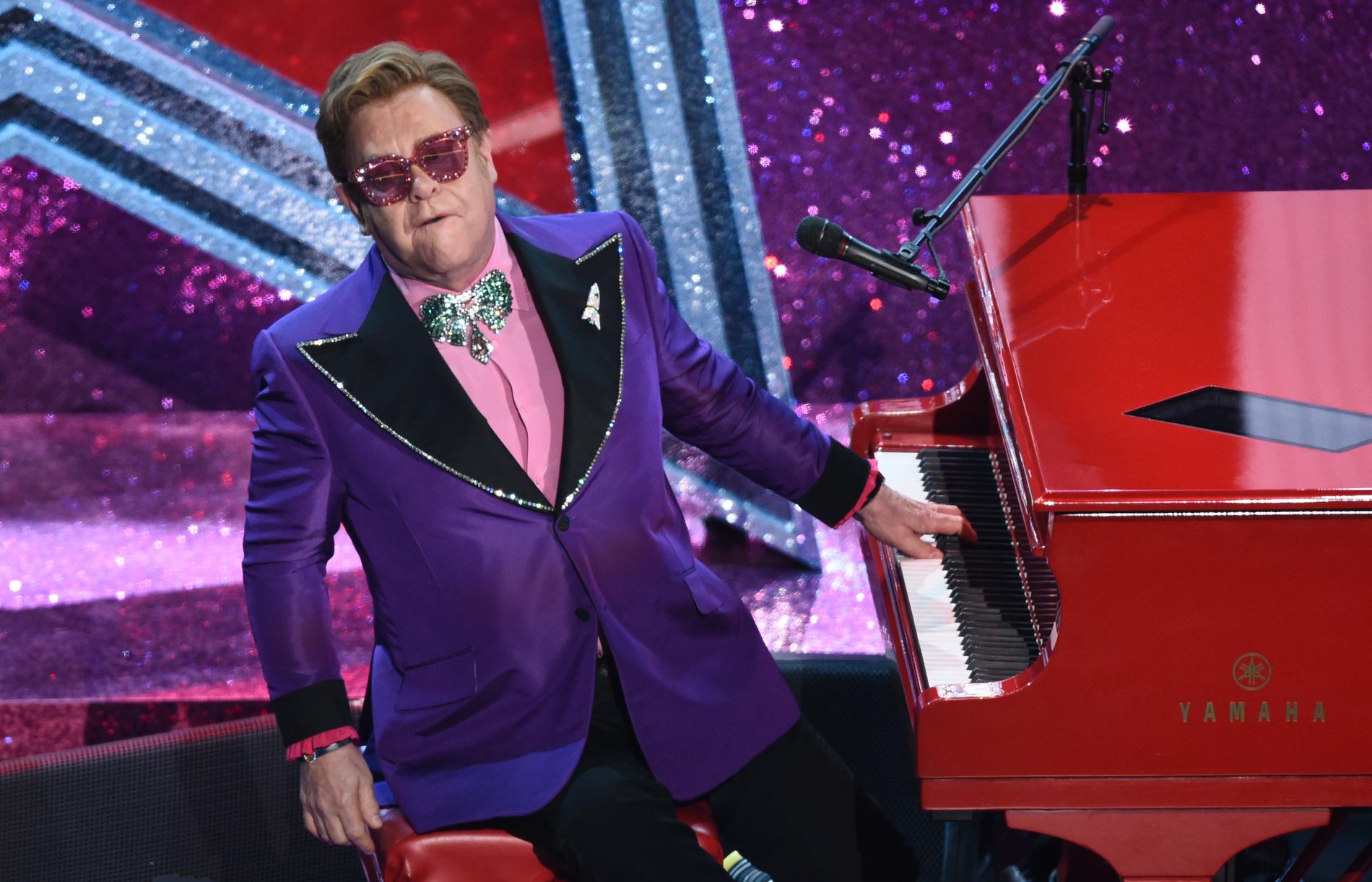 Elton John framträdde på Oscarsgalan tidigare denna månad. Arkivbild.