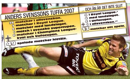 * Om Elfsborg går dit vilar sannolikt Svensson.** Anders Svensson avstängd nästa match.