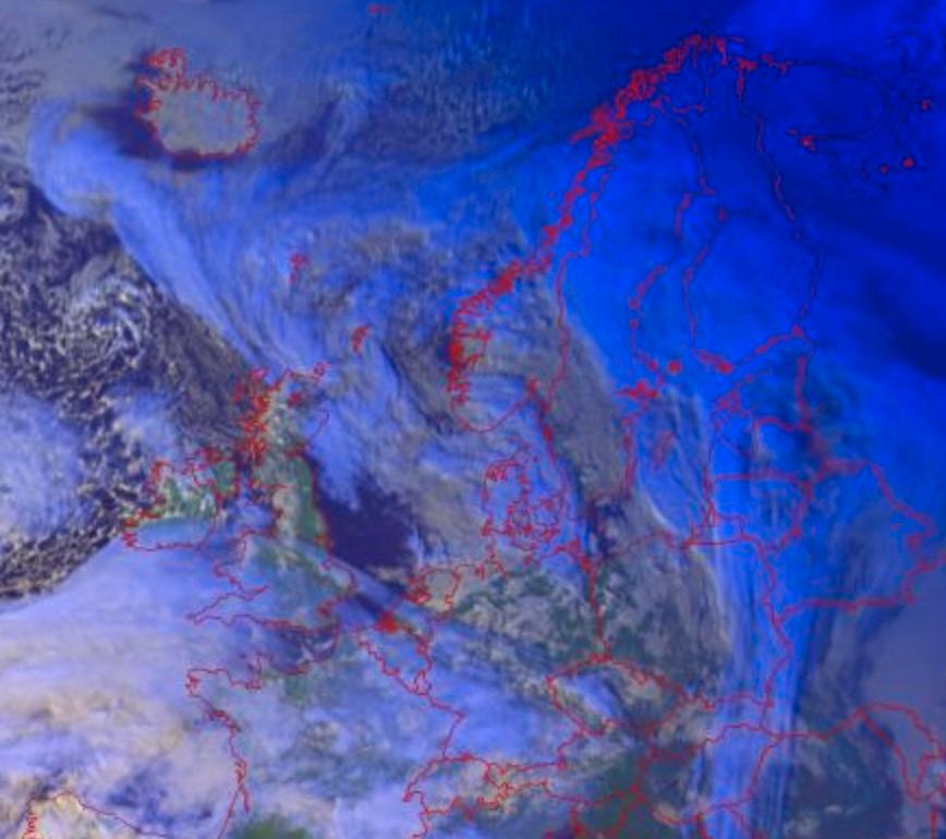 Satellitbild över Europa.