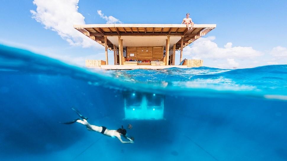 Manta Resort Zanzibar, undervattenshotell i Tanzania.