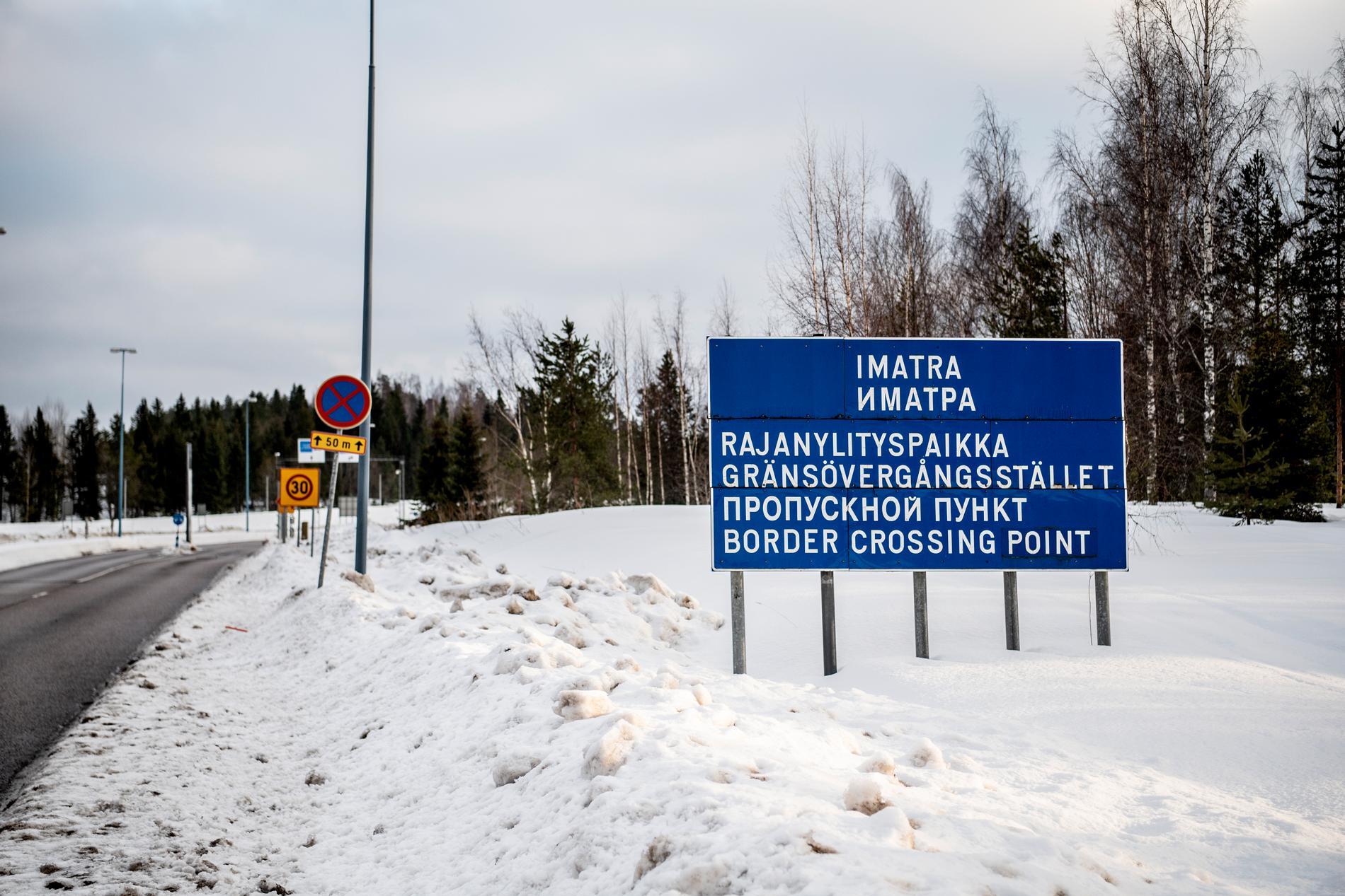 Gränsövergången mellan finländska Imatra och ryska Svetogorsk.