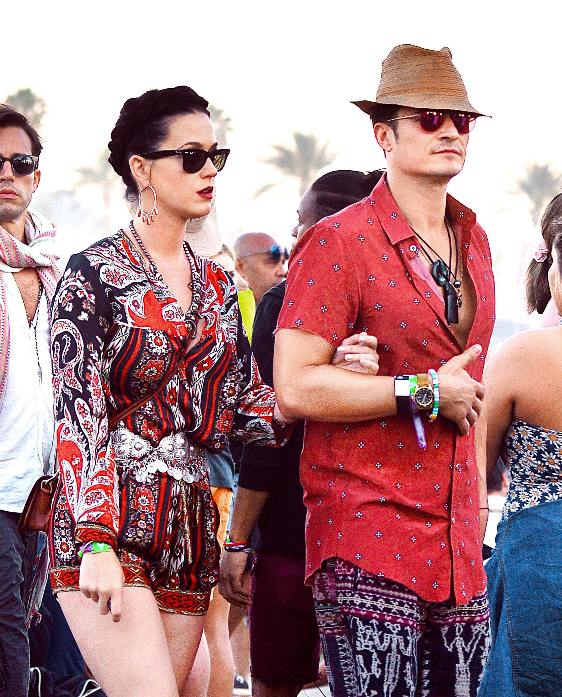Orlando Bloom och Katy Perry på Coachella