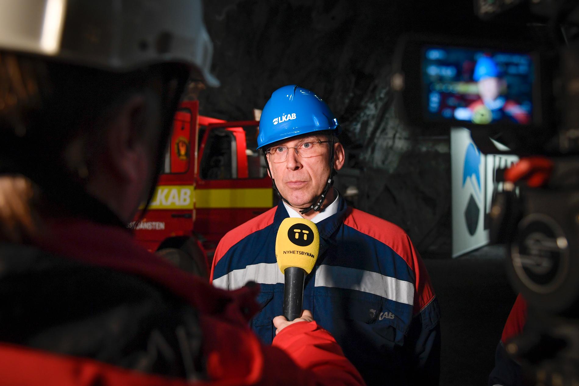 LKAB:s vd och koncernchef Jan Moström efter pressträff vid LKAB i Kiruna.