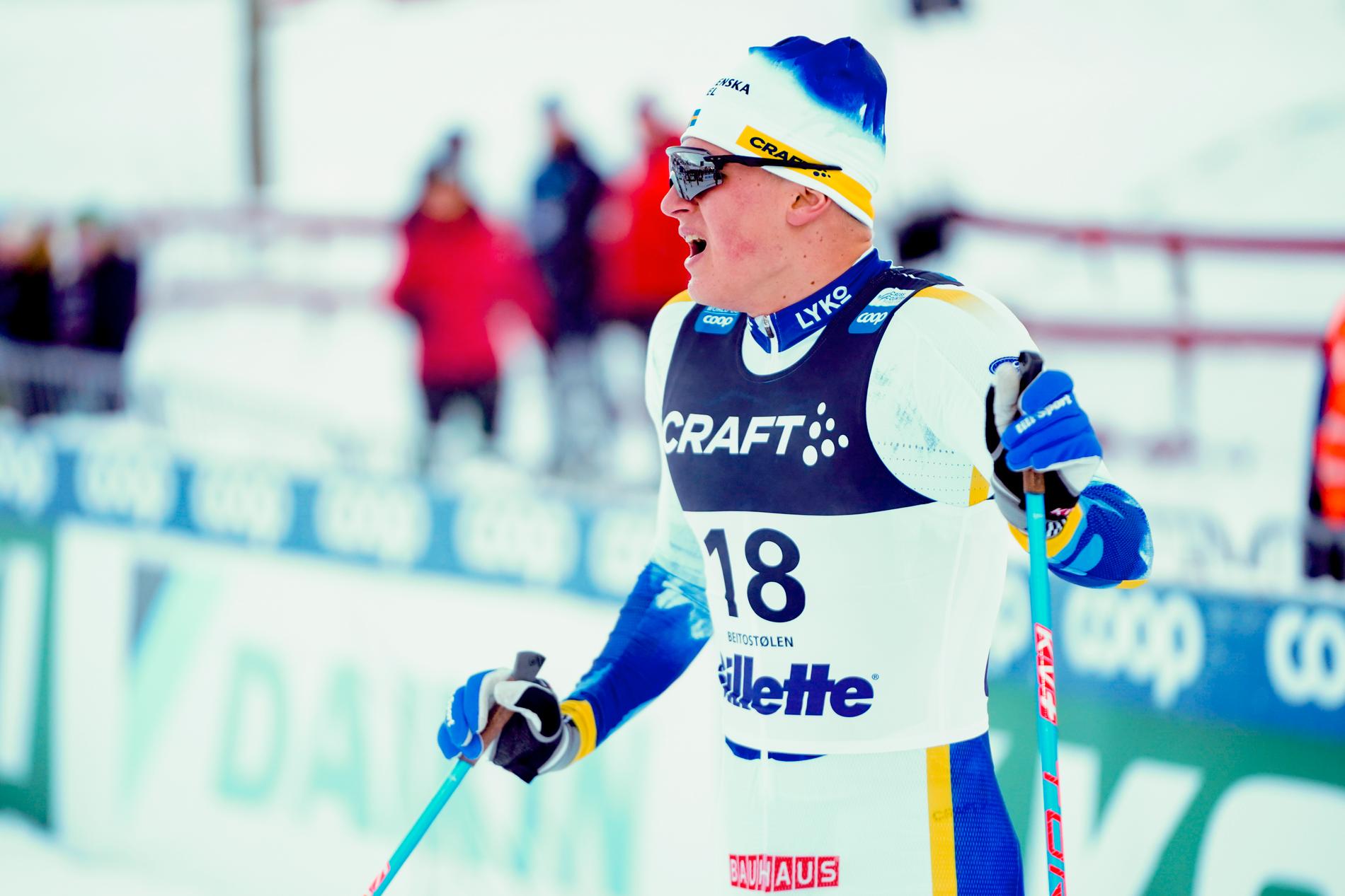 Edvin Anger blev femma i sprintfinalen i Davos. Arkivbild.