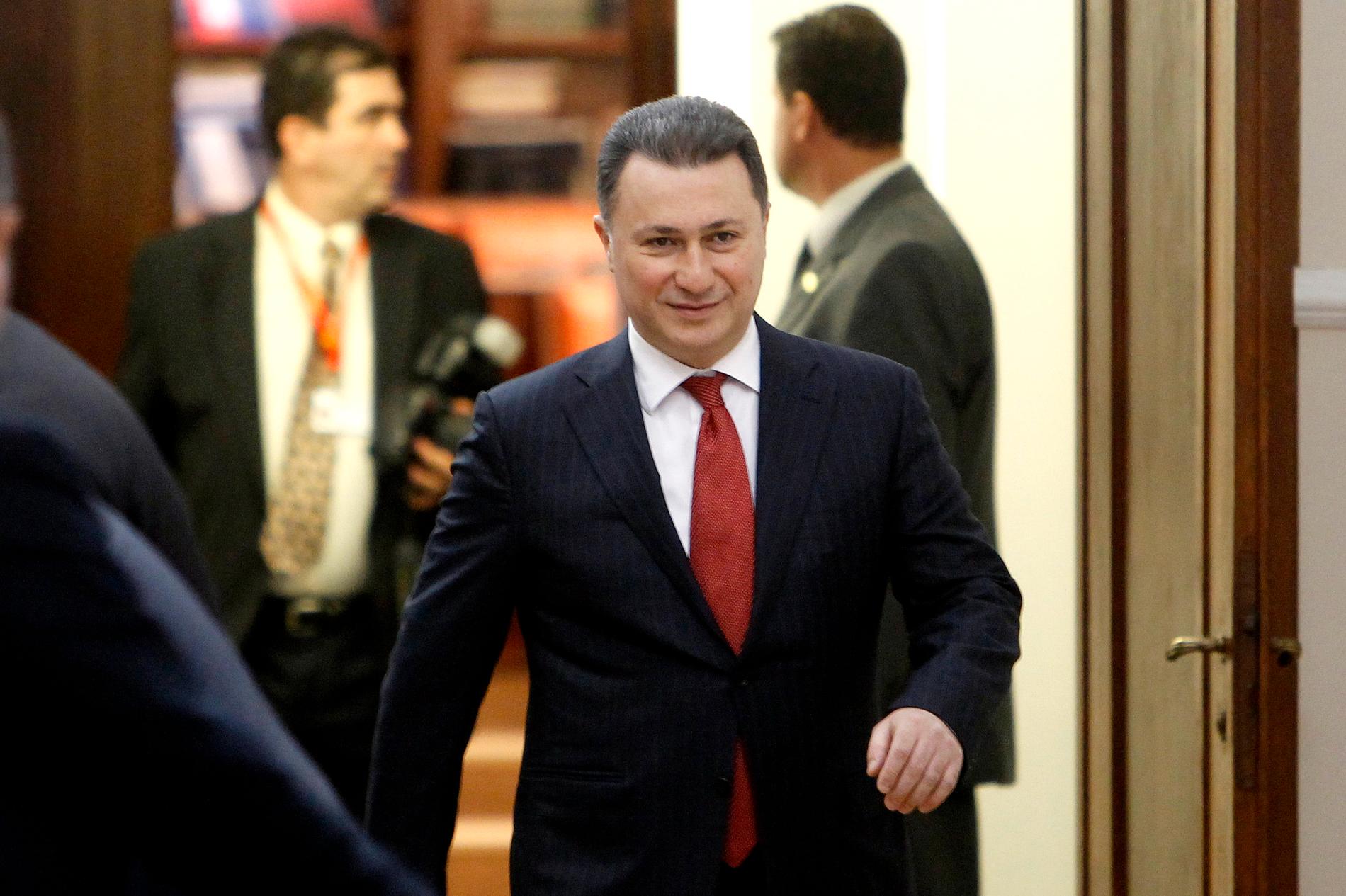 Nikola Gruevski påstår sig ha fått asyl i Ungern, men uppgifterna har hittills inte gått att bekräfta. Arkivbild.