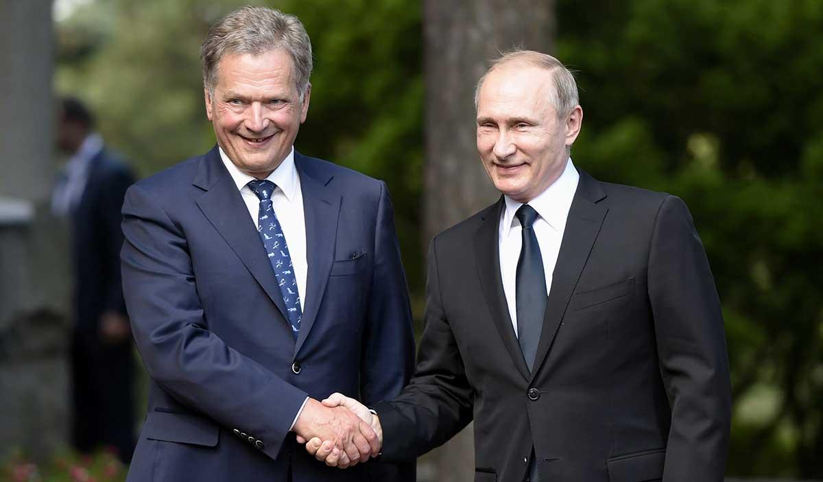 Toppmöte Finlands president Sauli Niinistö träffade i dag sin ryska kollega Vladimir Putin vid ett informellt möte i Finland.