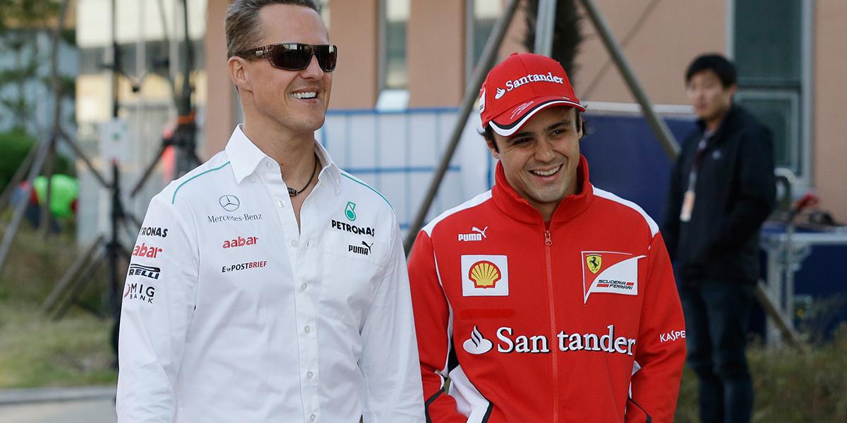 Felipe Massa och Michael Schumacher.