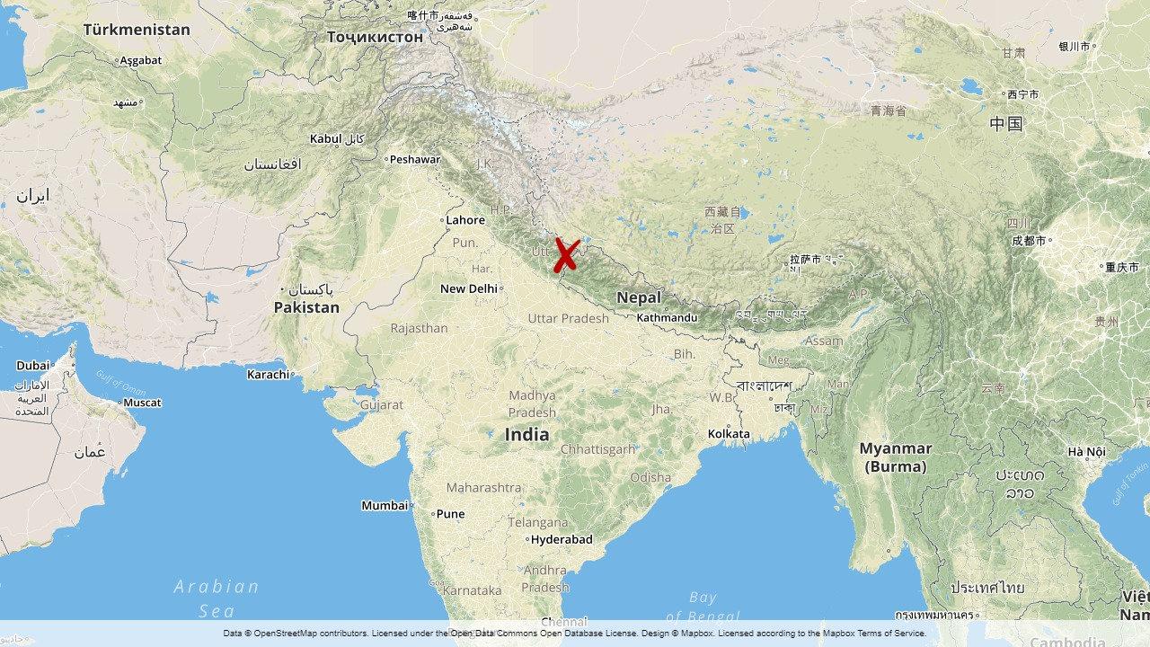 Indien och Nepal tvistar om området Kalapani.