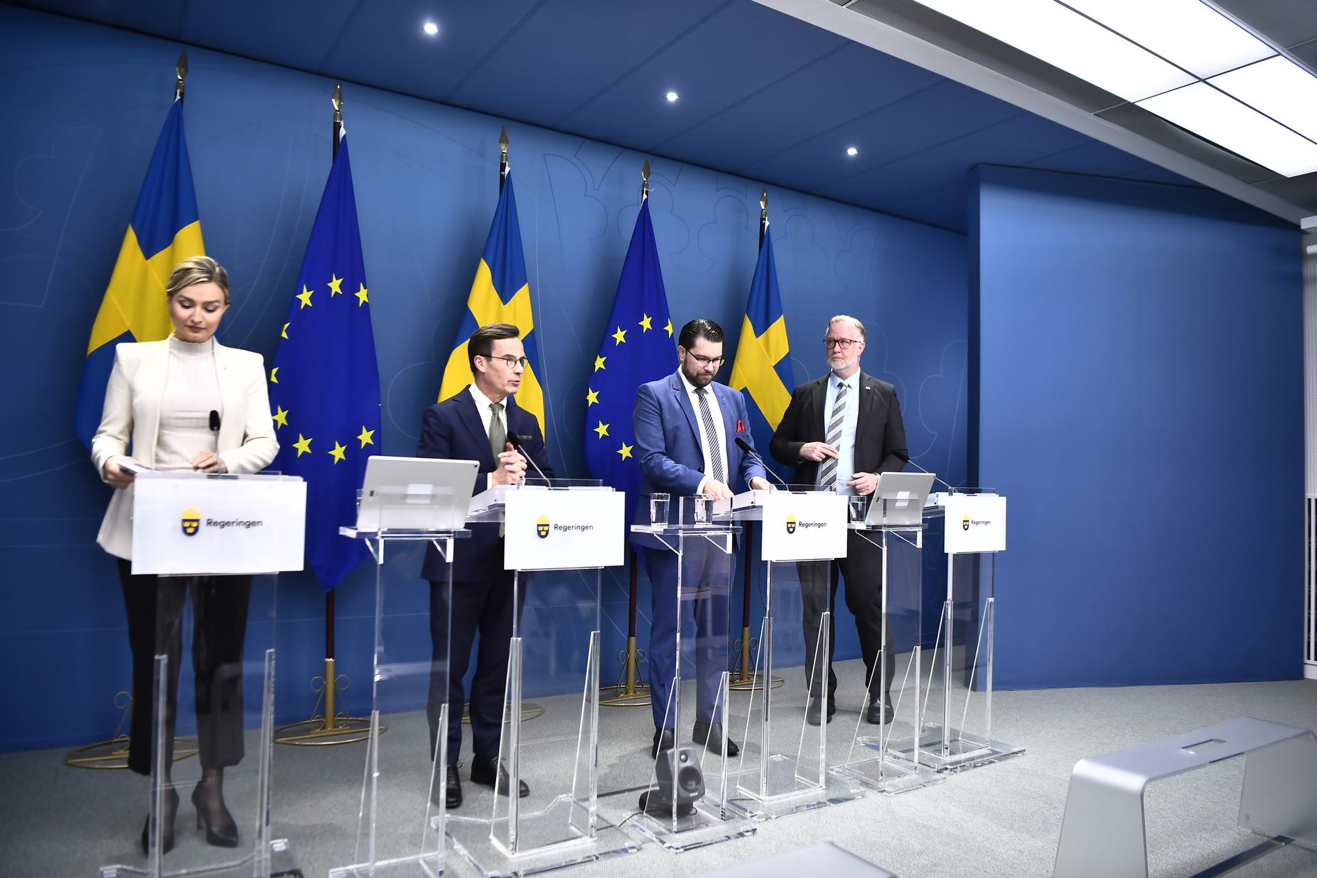 En tredjedel av regeringspartiernas väljare vill att Sverigedemokraternas också ska få ingå i regeringen. Arkivbild.