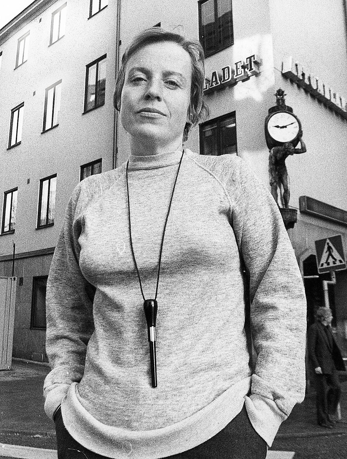 DÅ Yrsa Stenius som Aftonbladets chef­redaktör 1982. Foto: Peter Knopp