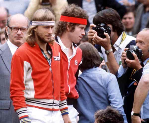 Björn Borg och John McEnroe under Wimbledon 1980.