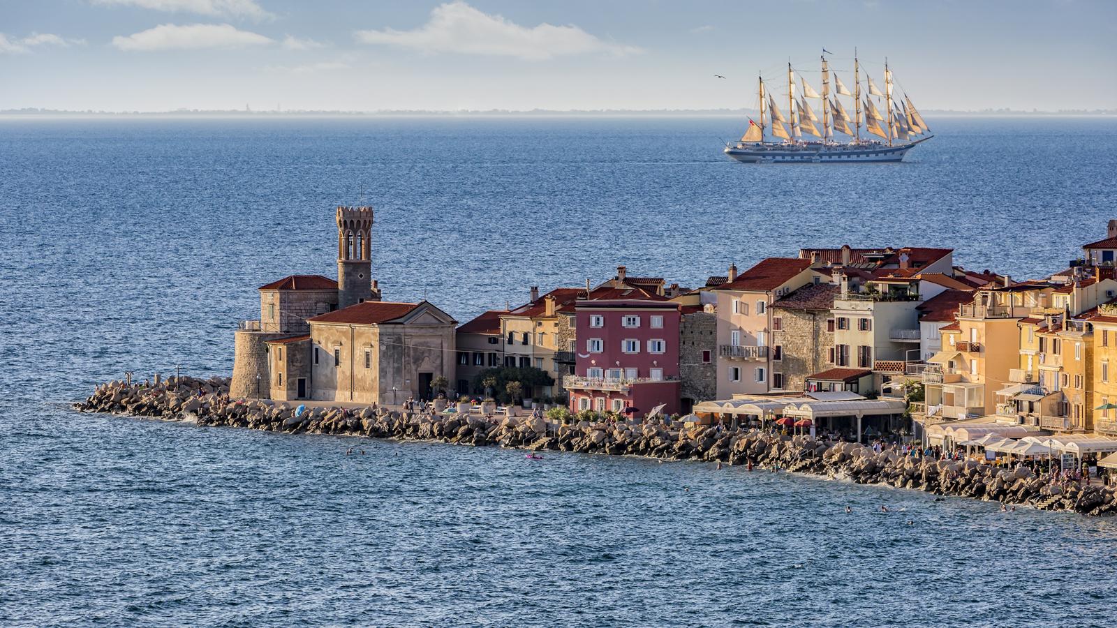 Piran, en av de vackraste städerna vid det Adriatiska havet. 