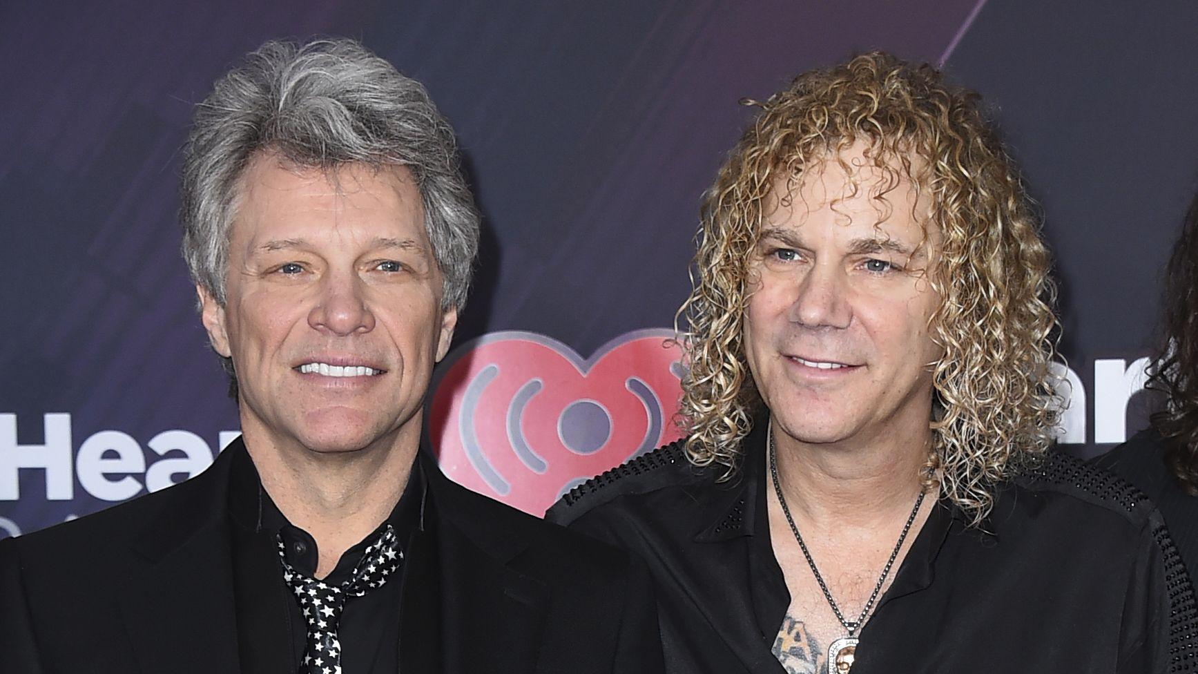 Jon Bon Jovi och David Bryan träffades när de var 16 år. Nu firar de 35 år som band. Arkivbild.