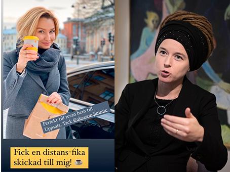 Ebba Busch tackar Jimmie Åkesson för födelsedagskaffe på Instagram. Kulturminister Amanda Lind skriver i samma forum hur hon hotas på SD:s Yotubekanal.