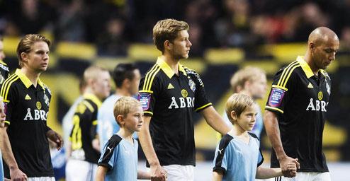 Anton Salétros i mitten var AIK:s viktigaste spelare enligt Infostrada.
