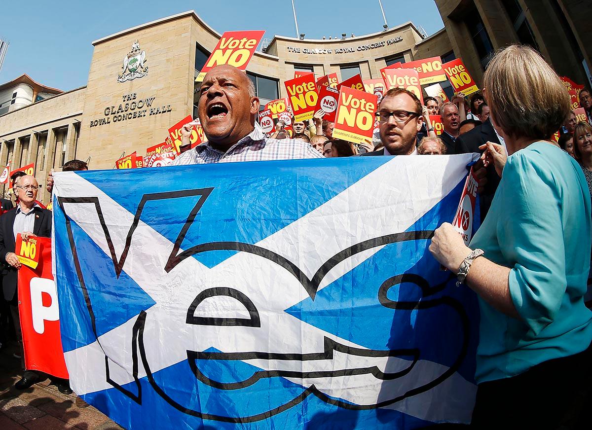 Delar invånarna Frågan om självständighet splittrar Skottland. Ett ”ja” kan trigga liknande folkomröstningar runt om i Europa.