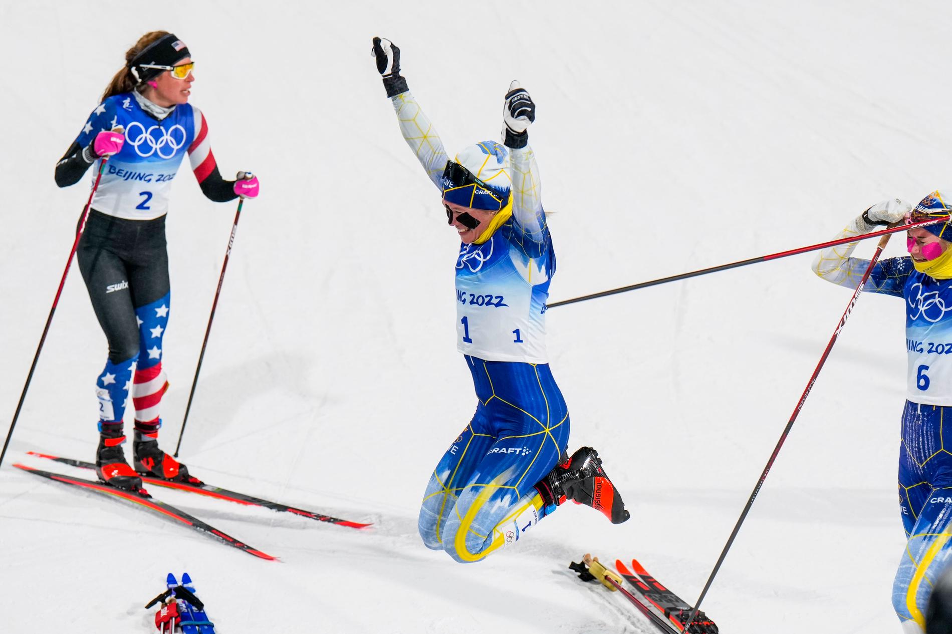 Maja Dahlqvist efter sitt silver i sprint