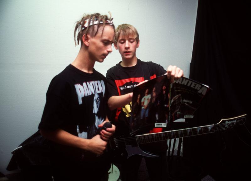 Oliver Loftéen och Martin Andersson i bandet Parias, 1995.