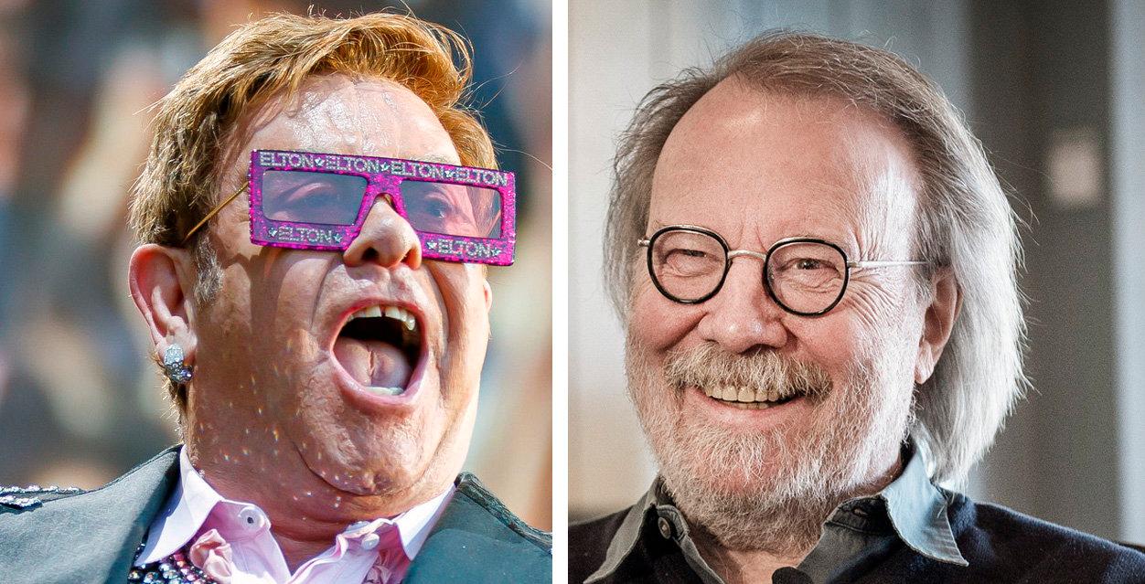 Veteranerna Elton John och Benny Andersson vill erövra ny mark på ungdomsappen Tiktok med ett låtsamarbete. Arkivbild.