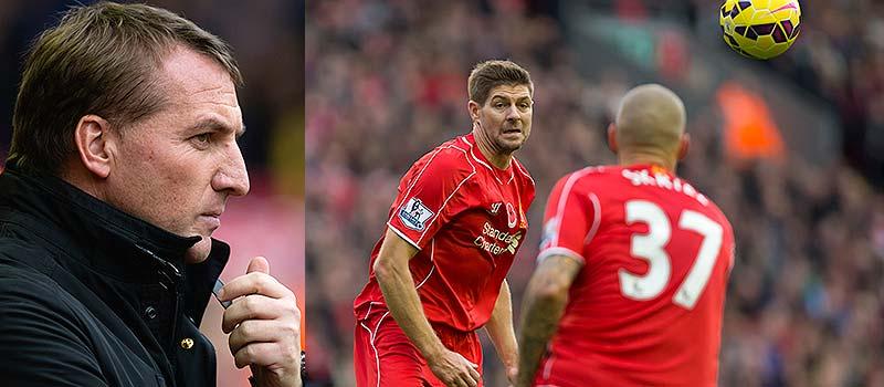 Liverpool-tränaren Brendan Rodgers och lagkaptenen Steven Gerrard har det tungt i både Premier League och Champions League.