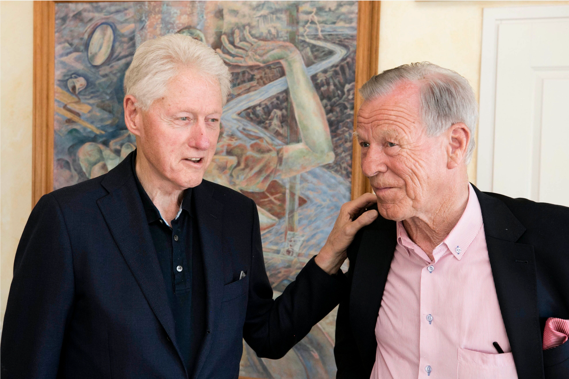 Bill Clinton med åländske miljardären Anders Wiklöf.