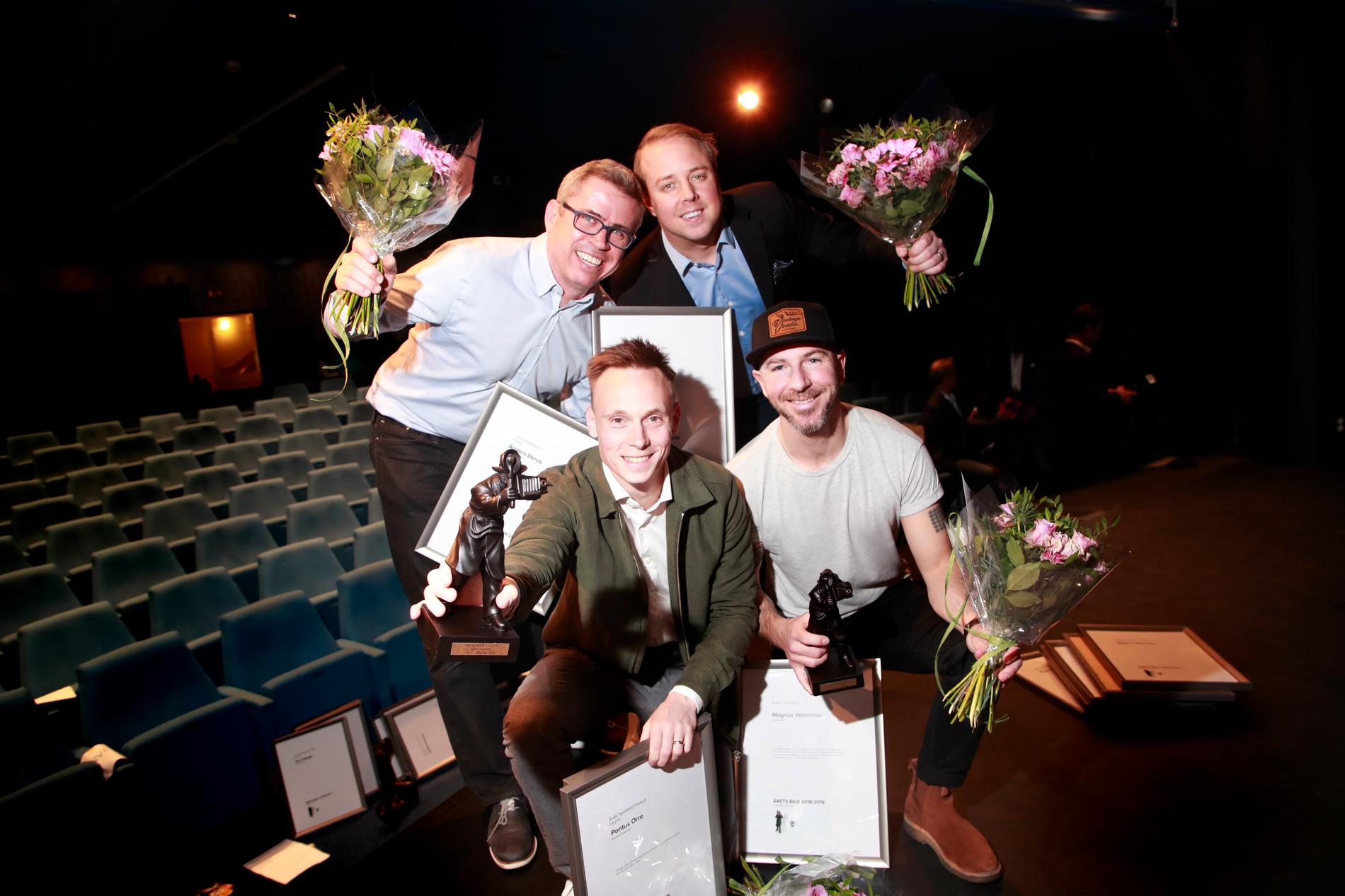 Aftonbladets vinnare! Anders Deros, Andreas Bardell, Pontus Orre och Magnus Wennman.