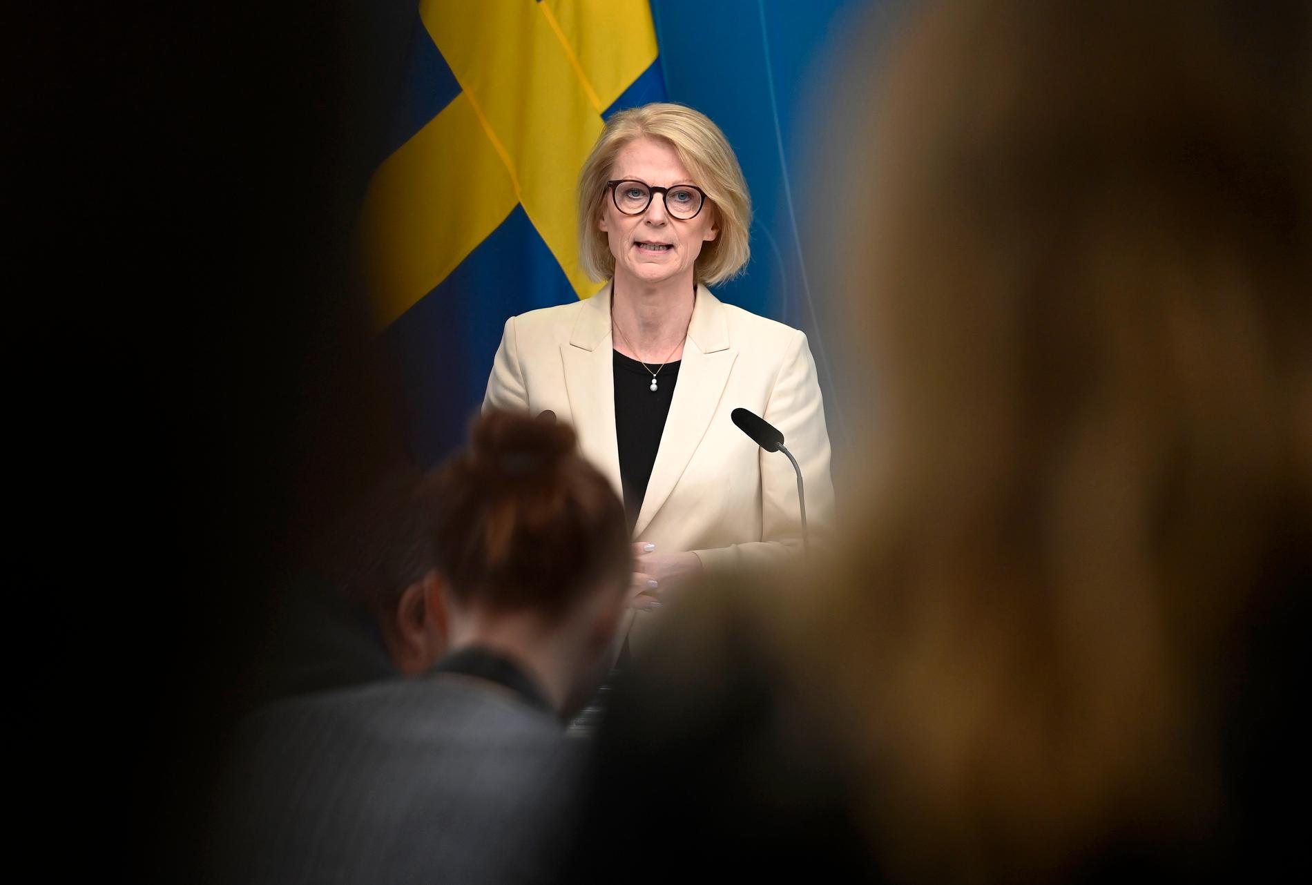 Finansminister Elisabeth Svantesson, M.