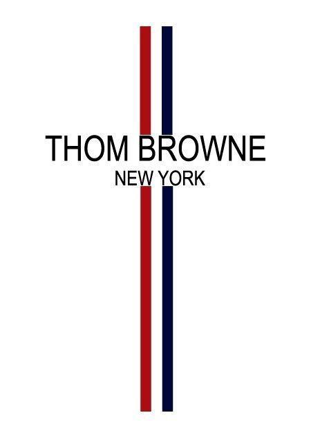 Thom Browns logga med tre streck.